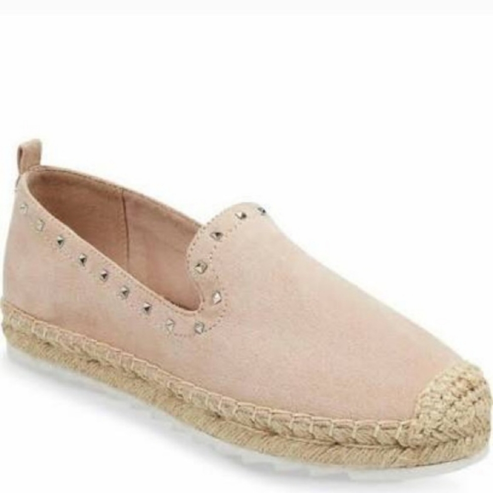 Marc Fisher Chequer Espadrille Slip-Ons With Studs Size 7M - Picture 1 of 9